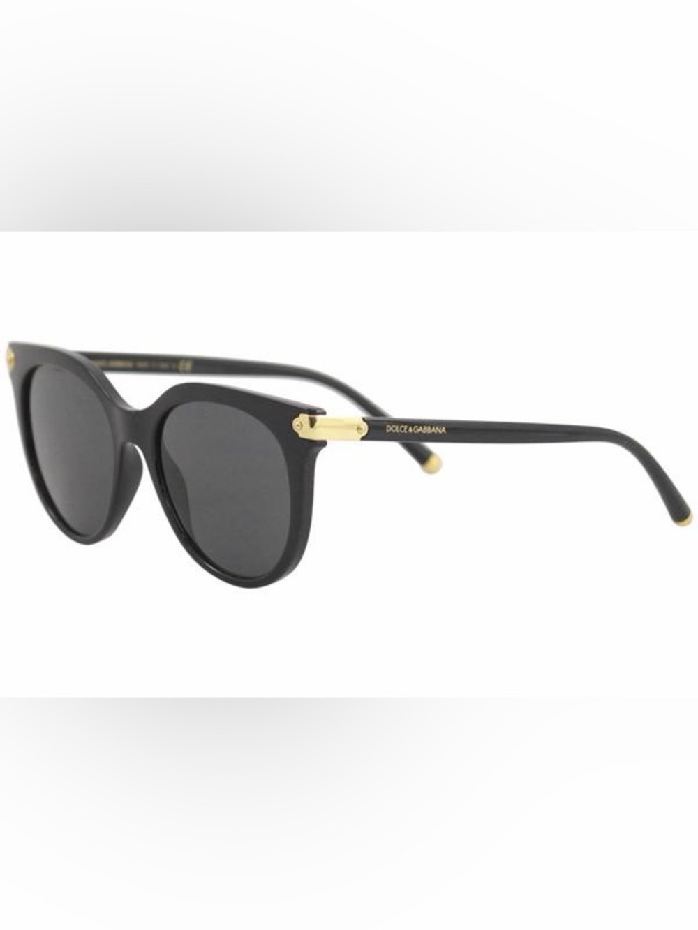 Dolce & Gabbana Black and Gold Round Sunglasses